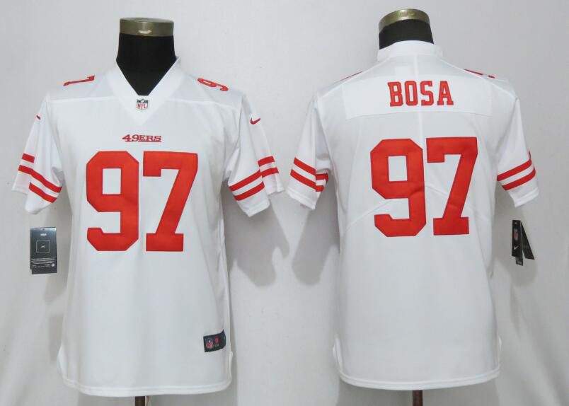 Women San Francisco 49ers #97 Bosa White Nike Vapor Untouchable Player NFL Jerseys